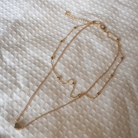 Choker heart pendant necklace jewelry chain - Picture 2 of 4